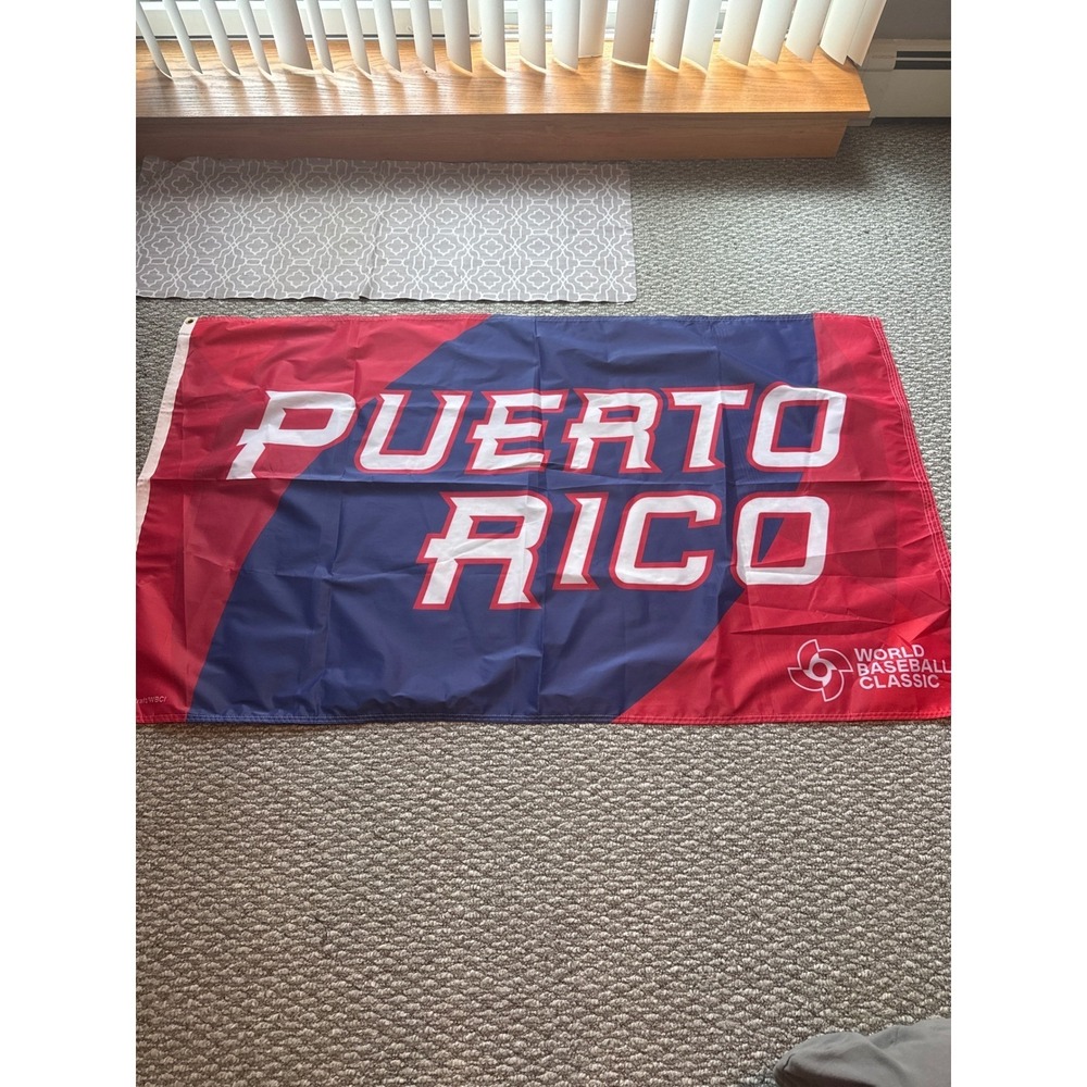 World Baseball Classic Puerto Rico Flag WinCraft WBC Team Banner Red Blue 3x5 ft
